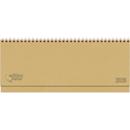 Tischkalender Korsch Edition Natur 2026, Querformat, 128 Seiten, Wochenübersicht, Kalendarium für D/GB/F/I, B 298 x H 105 mm, Naturkarton, braun