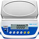 Tischwaage Adam Latitude LBX 6, Wägebereich 1 g-6 kg, LC-Display, Netzanschluss/Akku, B 255 x T 290 x H 105 mm, Edelstahl, weiß-blau