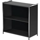 TOLEDO boekenkast, met zicht-achterwand, 2 OH, B 800 x D 380 x H 780 mm, antraciet