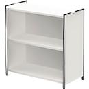 TOLEDO boekenkast, met zicht-achterwand, 2 OH, B 800 x D 380 x H 780 mm, wit