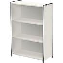 TOLEDO boekenkast, met zicht-achterwand, 3 OH, B 800 x D 380 x H 1150 mm, wit