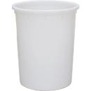 Tonneau, avec poignées, 200 l, Ø 670 x H 805 mm, convient pour aliments, résistant à la température, empilable, HDPE recyclable, blanc