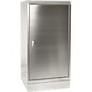 Tool cupboard, stainless steel, height 1050 mm, 2 shelves