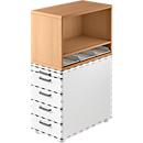 Top shelf, for fixed file cabinet, 1 shelf, beech finish