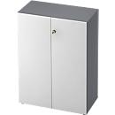 TOPAS LINE archiefkast, 3 dossierhoogtes, afsluitbare deuren, grafiet/wit