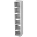 TOPAS LINE boekenkast, spaanplaat, 6 OH, 5 legborden, B 400 x D 400 x H 2156 mm, wit