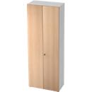 TOPAS LINE kast, archief-/garderobekast, 6 dossierhoogtes, B 800 mm, decor wit/eiken