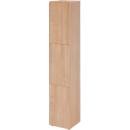 Topas Line lockerkast, 6 dossierhoogtes, 3 compartimenten, cilinderslot, B 400 x D 420 x H 2156 mm, notenhout/walnoot