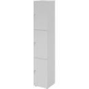 Topas Line lockerkast, 6 dossierhoogtes, 3 vakken, cilinderslot, B 400 x D 420 x H 2156 mm, grijs/grijs