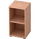 TOPAS LINE shelving unit, 2 filing heights, W 400 mm, walnut finish