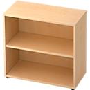 TOPAS LINE shelving unit, 2 filing heights, W 800 mm, maple finish