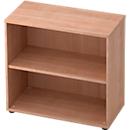 TOPAS LINE shelving unit, 2 storage heights, W 800 mm, walnut finish