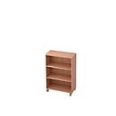TOPAS LINE verrijdbare boekenkast, spaanplaat, 3 OH, B 800 x D 400 x H 1172 mm, walnootdecor