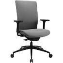 Topstar Bürostuhl Sitness AirWork G, Sandwich-Polsterung, 3D-Flachsitz, Synchronmechanik, höhenverstellbare Lordosenstütze, AGR-zertifiziert, grau