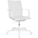 Topstar Bürostuhl Sitness Life 40, mit Armlehnen, 3D-Mechanik, Flachsitz, Netzrücken, weiß/weiß