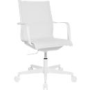Topstar bureaustoel Sitness Life 40, met armleuningen, 3D-mechanisme, vlakke zitting, netrugleuning, wit/wit