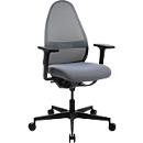 Topstar bureaustoel Soft Sitness Art, auto-synchroon mechanisme, met armleuningen, netrugleuning, speciale voorgevormde zitting, grijs