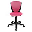 Topstar High S'cool kinderdraaifauteuil, zonder armleuningen, doorlopende zitting, 3D mesh rugleuning, roze/zwart
