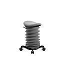 Topstar Hocker SITNESS 4D, ergonomisch, aktives Sitzen, gepolsterter Sattelsitz, höhenverstellbar, um 360° drehbar, Tragegriff, Rollen, schwarz/grau
