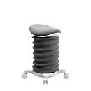 Topstar SITNESS 4D kruk, ergonomisch, actief zitten, gestoffeerde zadelzitting, in hoogte verstelbaar, 360° draaibaar, draaggreep, wielen, papyrus wit/zwart