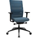 Topstar Sitness AirWork bureaustoel, met armleuningen, 3D auto-synchroon mechanisme, voorgevormde zitting, netrugleuning, petrol/zwart