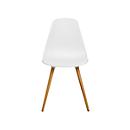 Topstar® T 2020 kuipstoel, 4-poot, desinfectiebestendig, zonder armleuningen, wit/beuken