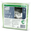 Tork® Chiffons de nettoyage en microfibres 183602, peu pelucheux, 6 chiffons, réutilisables, L 150 x l 150 mm, vert