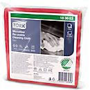 Tork® Chiffons de nettoyage en microfibres 183603, peu pelucheux, 6 chiffons, réutilisables, L 150 x l 150 mm, rouge