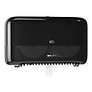 Tork® dubbele roldispenser 558048, voor mouwloos midi toiletpapier, B 360 x D 130 x H 207 mm, kunststof, zwart