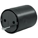 Transition plug DE to CH, type T12, 3-pin, black