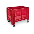 Transport- en stapelcontainer Noah - voedselveilig polyetheen - 535 l -B 1200 x D 800 x H 950 mm - belastbaar tot 300 kg - zonder deksel - rood