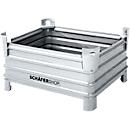 Transport- und Stapelbehälter Schäfer Shop Select, B 1200 x T 800 x H 605 mm, feuerverzinkt, Traglast bis 2000 kg, Füße