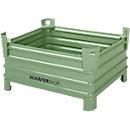 Transport- und Stapelbehälter Schäfer Shop Select, B 1200 x T 800 x H 605 mm, resedagrün RAL 6011, Traglast bis 2000 kg, Füße