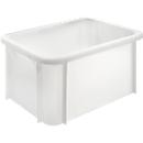 Transportbox, Euro-norm, volume 18 l, tot 250 kg, stapelbaar, gesloten wanden, zonder deksel, L 400 x B 300 x H 215 mm, HDPE, natuurlijke kleur