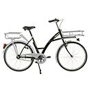 Transportfahrrad, 3-Gang, Stahlrahmen, Vorderrad-Lastenträger, Beleuchtung, schwarz RAL 9005