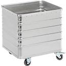 Transportwagen van aluminium, zonder deksel, 229 l