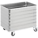 Transportwagen van aluminium, zonder deksel, 415 l