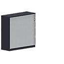 Transverse roller shutter cabinet BEXXSTAR, 3 file heights, H 1155 mm, black