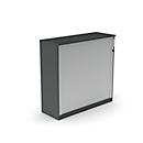 Transverse roller shutter cabinet BEXXSTAR, 3 file heights, H 825 mm, dark gray