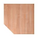 Trapezplatte JENA, 1-Fuß, B 1200 x T 1200 x H 720 mm, Gestell alusilber, Nussbaum-Dekor