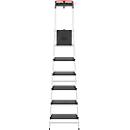 Trapladder Hailo L100, EN 131, met multifunctionele schaal en steunbeugel, tot 150 kg, 6 treden