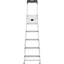 Trapladder Hailo L60, EN 131, met multifunctionele schaal en scharnierbescherming, tot 150 kg, 5 treden