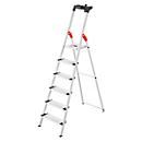 Trapladder Hailo L80, EN 131, met multifunctionele schaal en XXL-treden, tot 150 kg, 6 treden