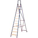 Trapladder, met wieltjes, 12 treden