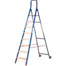 Trapladder, met wieltjes, 8 treden