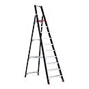 Trapladder Professional Topline, eenzijdig, aluminium, 10 treden, zwart