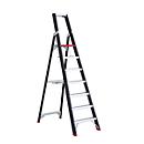 Trapladder Professional Topline, eenzijdig, aluminium, 7 treden, zwart