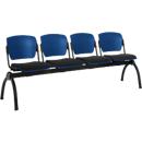 Traversenbank, 4-Sitzer, blau/schwarz