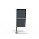 Trennwand Silent Office, 2 Elemente, H 1470 mm, dunkelgrau