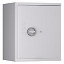 Tresor Lyra 3, Widerstandsgrad 0 nach EN 1143-1, Volumen 66 l, Türanschlag rechts, Doppelbartschloss mit 2 Schlüsseln, 2 Fachböden, inkl. Verankerungsmaterial, B 500 x T 420 x H 605 mm, lichtgrau RAL 7035